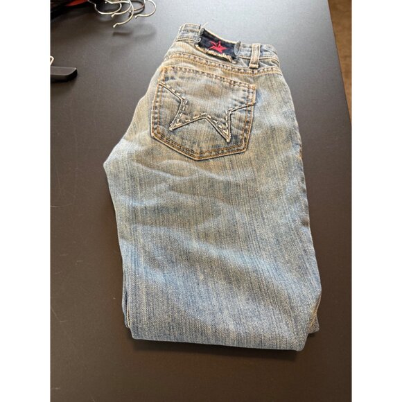 Vintage Y2K Peoples Liberation Jeans Cuffed Straight Leg Low Rise Size 24 - Picture 6 of 11